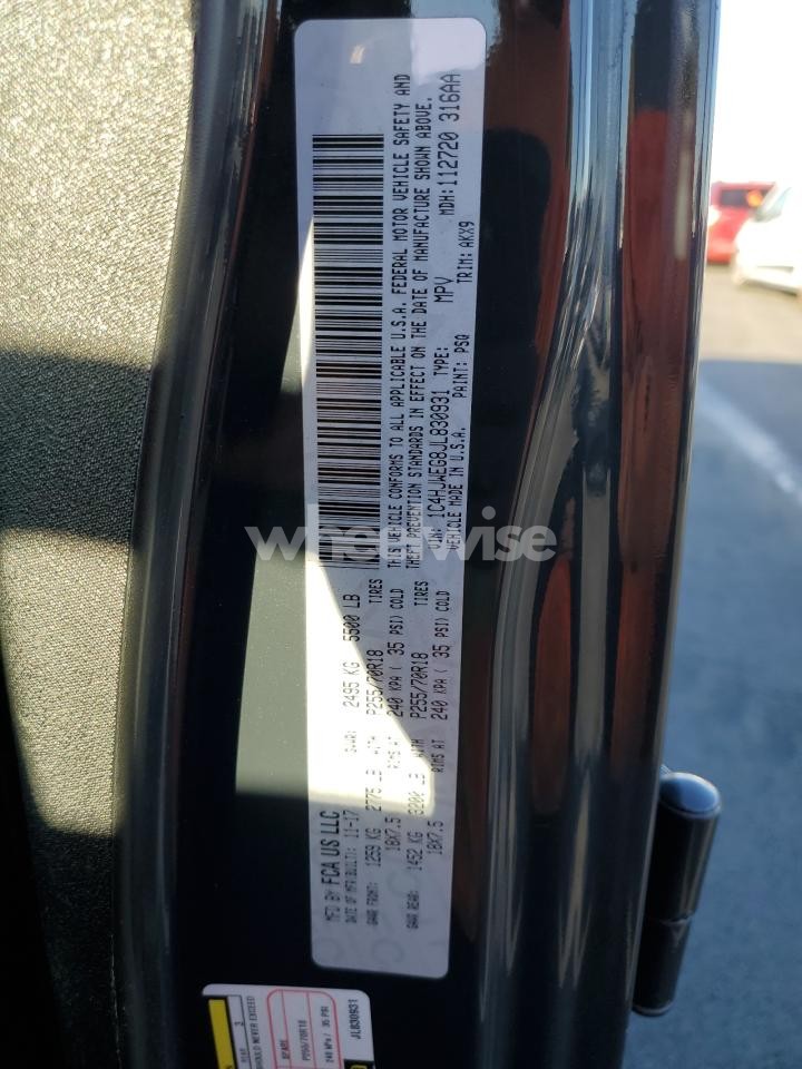 Photo 12 of 2018 JEEP WRANGLER UNLIMITED SAHARA (VIN 1C4HJWEG8JL830931)