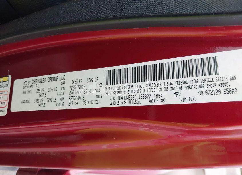 Photo 9 of 2012 Jeep Wrangler UNLIMITED SAHARA (VIN 1C4HJWEG9CL106877)