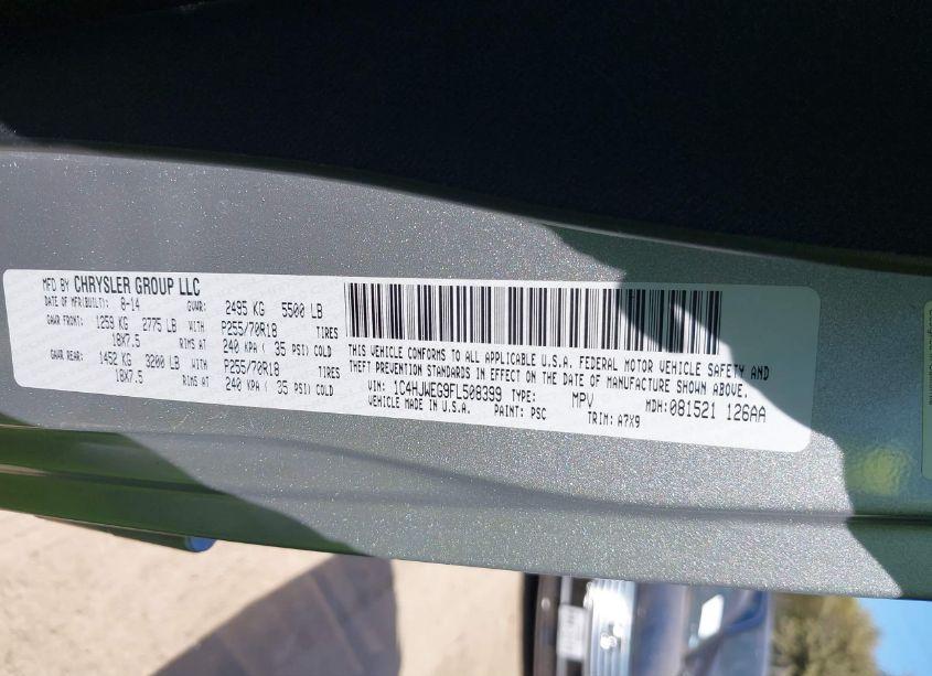 Photo 9 of 2015 Jeep Wrangler UNLIMITED SAHARA (VIN 1C4HJWEG9FL508399)