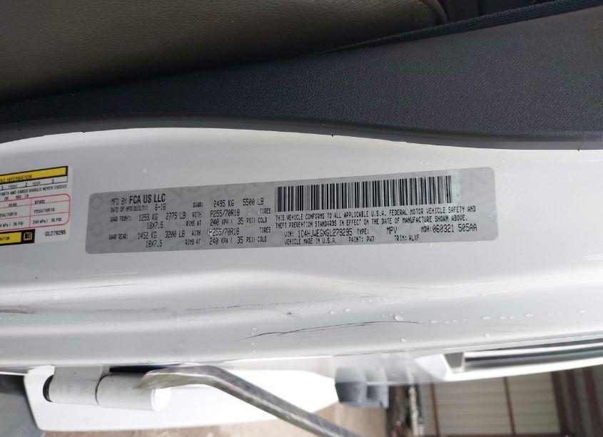 Photo 9 of 2016 Jeep Wrangler UNLIMITED SAHARA (VIN 1C4HJWEGXGL279295)