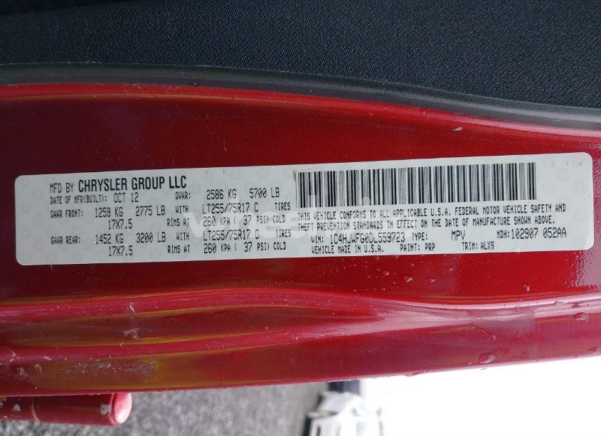 Photo 9 of 2013 Jeep Wrangler UNLIMITED RUBICON (VIN 1C4HJWFG0DL559723)