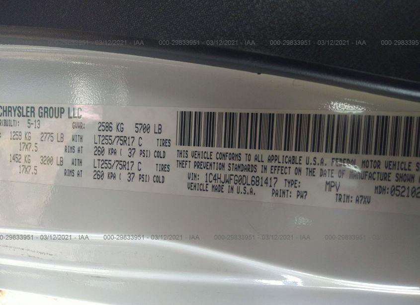 Photo 9 of 2013 Jeep Wrangler UNLIMITED RUBICON (VIN 1C4HJWFG0DL681417)