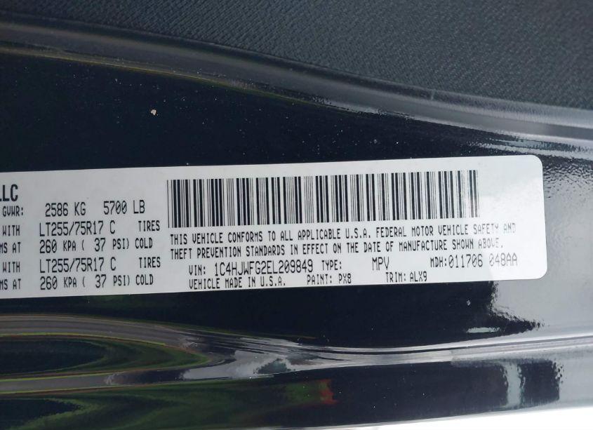 Photo 9 of 2014 Jeep Wrangler UNLIMITED RUBICON (VIN 1C4HJWFG2EL209849)