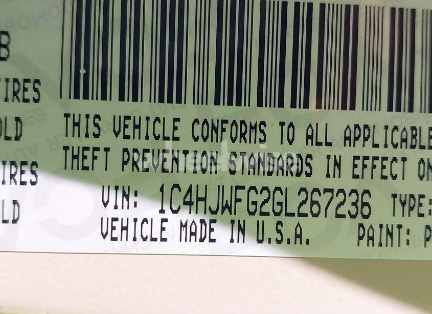 Photo 9 of 2016 Jeep Wrangler UNLIMITED RUBICON HARD ROCK (VIN 1C4HJWFG2GL267236)