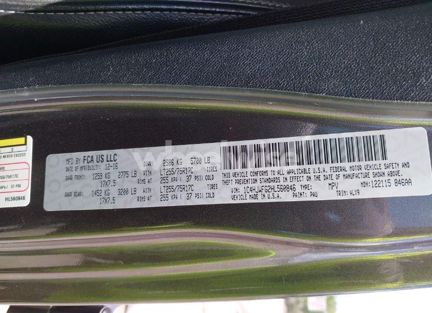 Photo 9 of 2017 Jeep Wrangler UNLIMITED RUBICON HARD ROCK 4X4 (VIN 1C4HJWFG2HL560846)