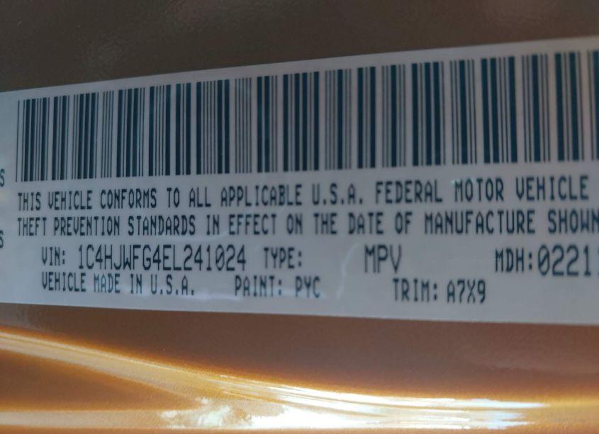 Photo 9 of 2014 Jeep Wrangler UNLIMITED RUBICON (VIN 1C4HJWFG4EL241024)