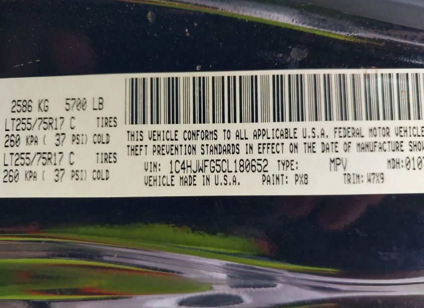 Photo 9 of 2012 Jeep Wrangler UNLIMITED RUBICON (VIN 1C4HJWFG5CL180652)