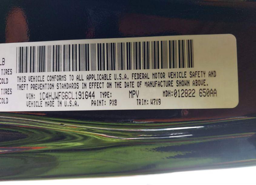 Photo 9 of 2012 Jeep Wrangler UNLIMITED RUBICON (VIN 1C4HJWFG6CL191644)