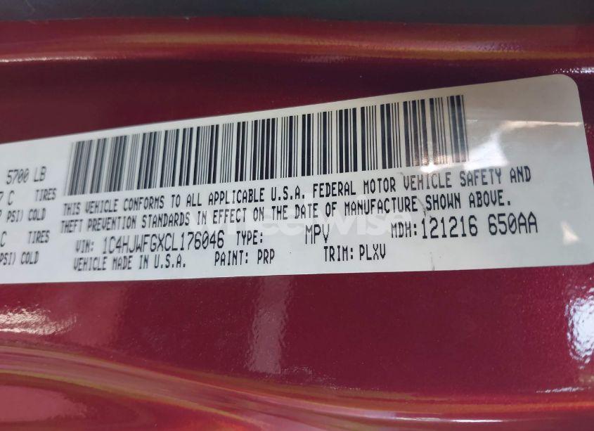 Photo 9 of 2012 Jeep Wrangler UNLIMITED RUBICON (VIN 1C4HJWFGXCL176046)