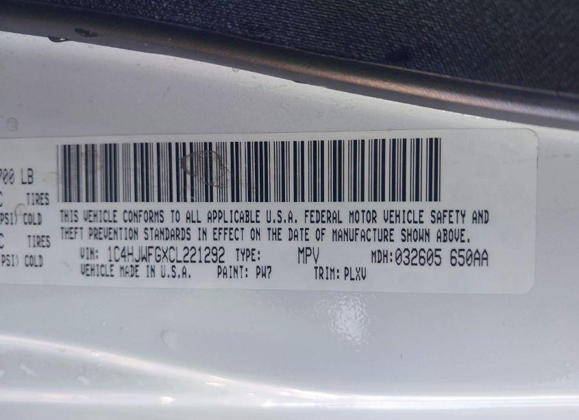 Photo 9 of 2012 Jeep Wrangler UNLIMITED RUBICON (VIN 1C4HJWFGXCL221292)