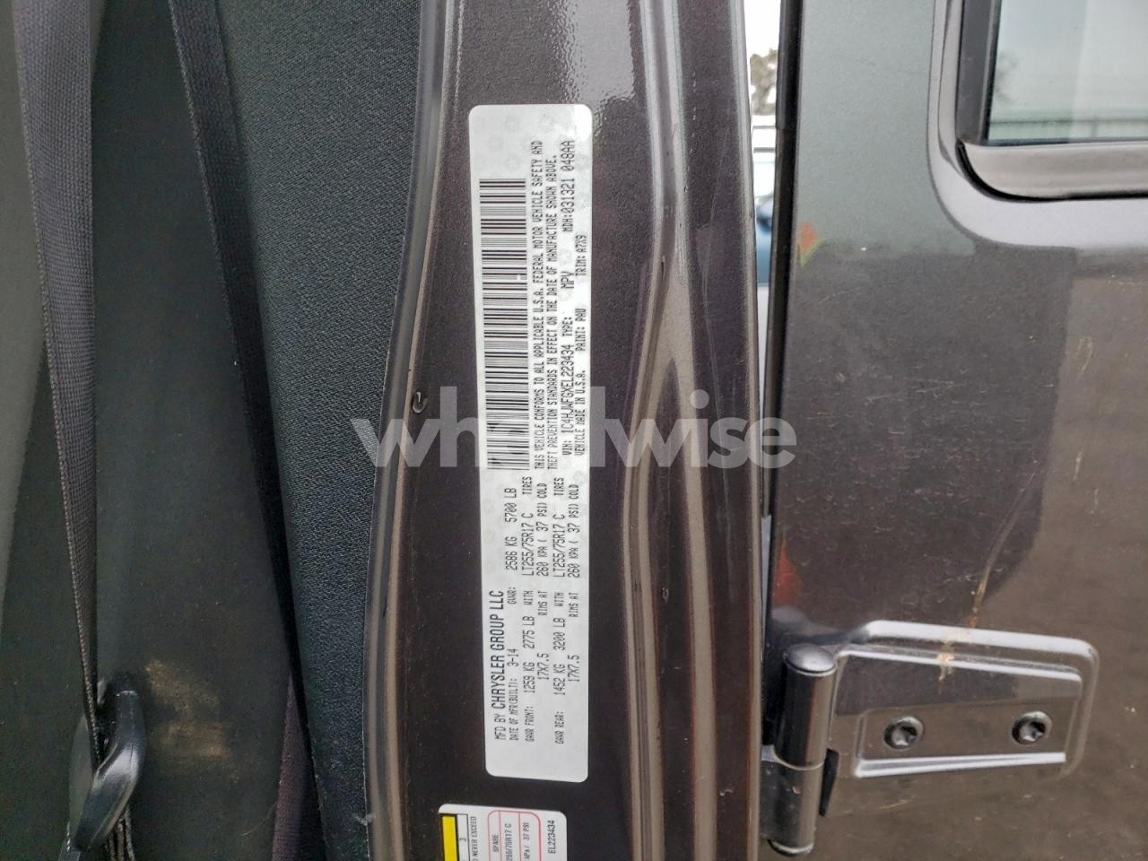 Photo 12 of 2014 JEEP WRANGLER UNLIMITED RUBICON (VIN 1C4HJWFGXEL223434)