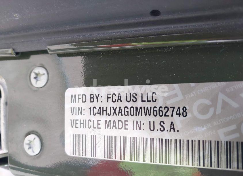 Photo 9 of 2021 Jeep Wrangler WILLYS 4X4 (VIN 1C4HJXAG0MW662748)