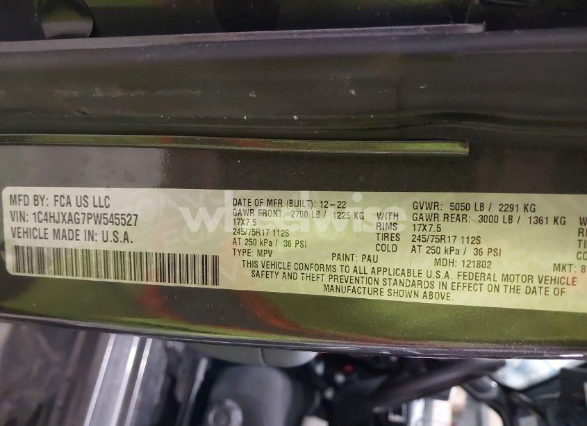 Photo 9 of 2023 Jeep Wrangler 2-DOOR SPORT S 4X4 (VIN 1C4HJXAG7PW545527)