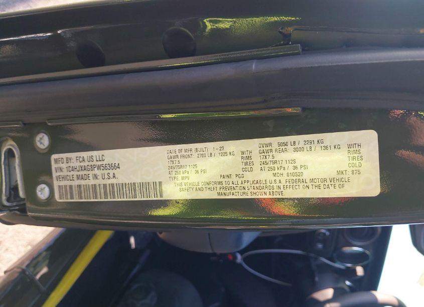 Photo 9 of 2023 Jeep Wrangler 2-DOOR SPORT S 4X4 (VIN 1C4HJXAG8PW563664)