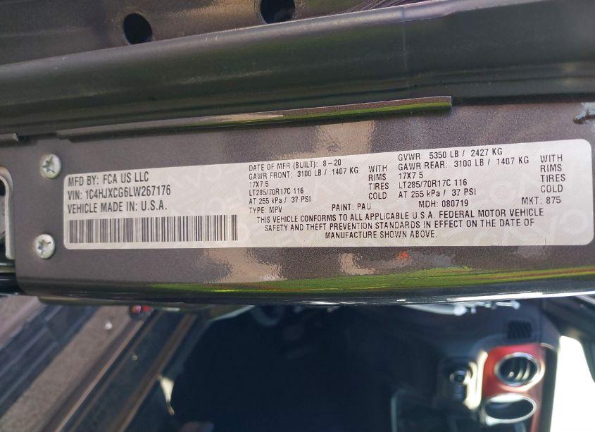 Photo 9 of 2020 Jeep Wrangler RUBICON 4X4 (VIN 1C4HJXCG6LW267176)