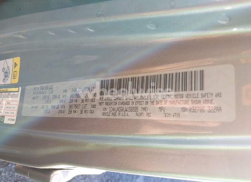 Photo 9 of 2018 Jeep Wrangler UNLIMITED SPORT 4X4 (VIN 1C4HJXDG0JW158935)