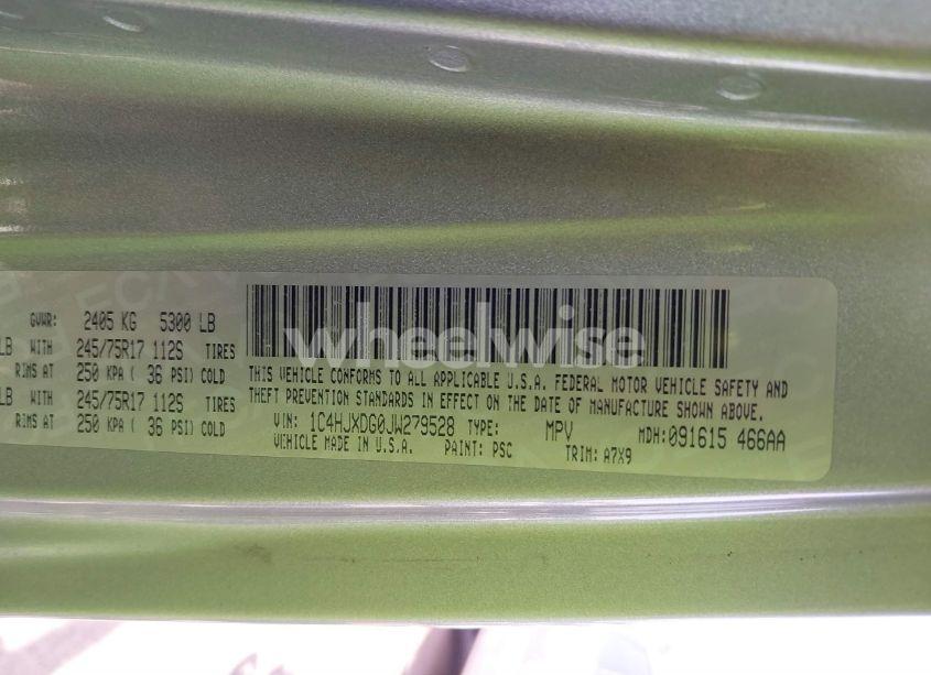 Photo 9 of 2018 Jeep Wrangler UNLIMITED SPORT S 4X4 (VIN 1C4HJXDG0JW279528)