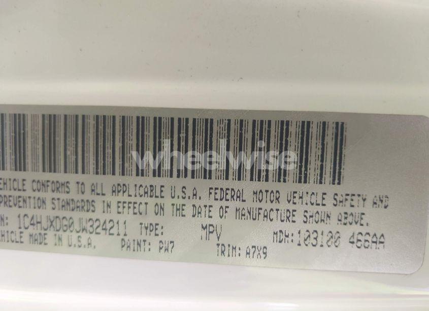 Photo 9 of 2018 Jeep Wrangler UNLIMITED SPORT S 4X4 (VIN 1C4HJXDG0JW324211)