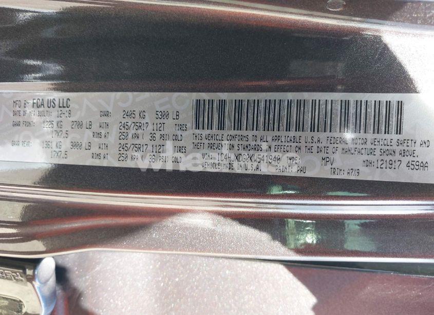 Photo 9 of 2019 Jeep Wrangler UNLIMITED SPORT S 4X4 (VIN 1C4HJXDG0KW541940)