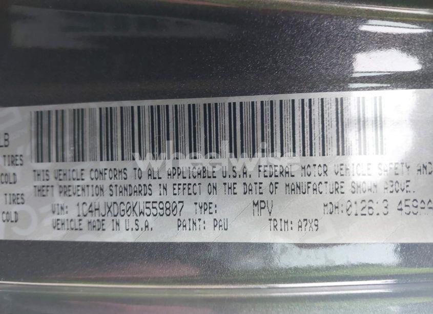 Photo 9 of 2019 Jeep Wrangler UNLIMITED SPORT 4X4 (VIN 1C4HJXDG0KW559807)