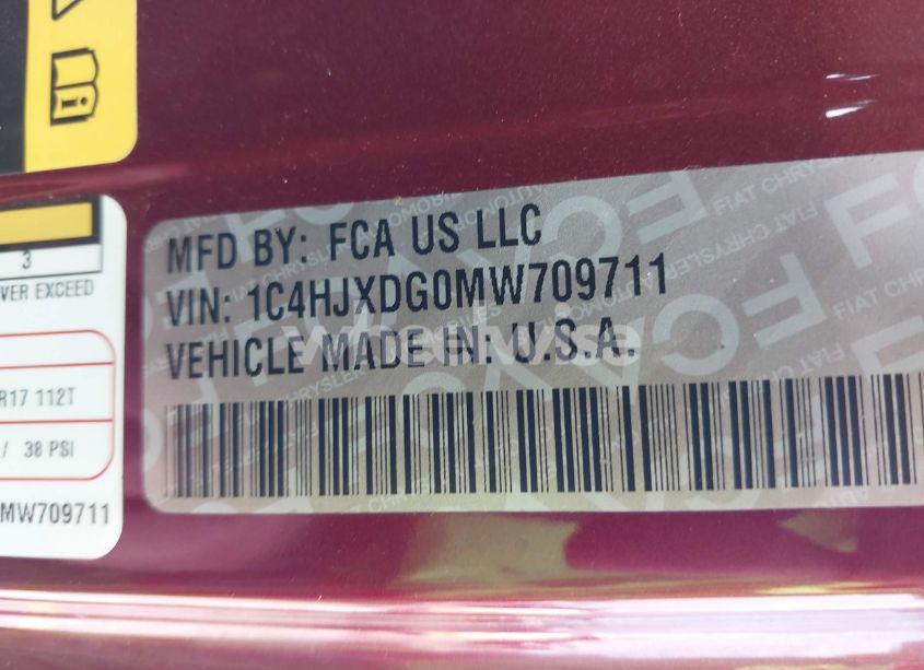 Photo 9 of 2021 Jeep Wrangler UNLIMITED ISLANDER 4X4 (VIN 1C4HJXDG0MW709711)