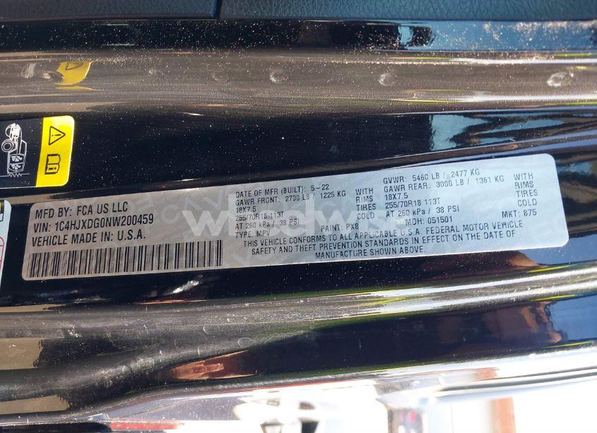 Photo 9 of 2022 Jeep Wrangler UNLIMITED SPORT ALTITUDE 4X4 (VIN 1C4HJXDG0NW200459)