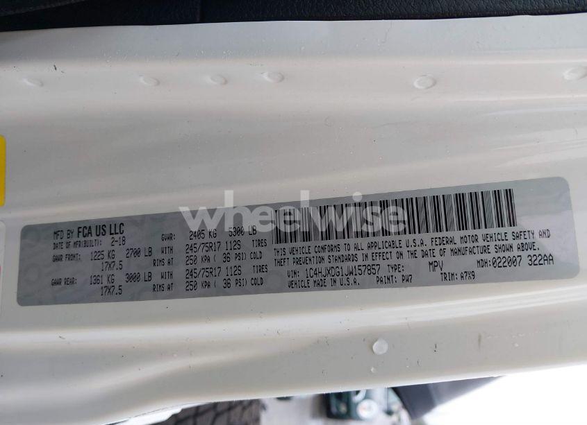 Photo 9 of 2018 Jeep Wrangler UNLIMITED SPORT S 4X4 (VIN 1C4HJXDG1JW157857)