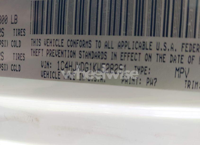 Photo 9 of 2019 Jeep Wrangler UNLIMITED SPORT S 4X4 (VIN 1C4HJXDG1KW528291)