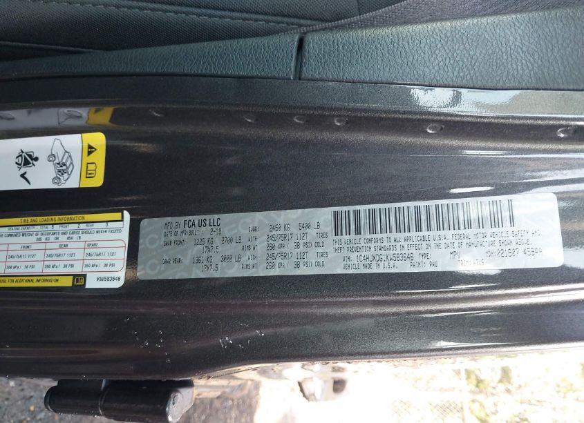 Photo 9 of 2019 Jeep Wrangler UNLIMITED SPORT S 4X4 (VIN 1C4HJXDG1KW583646)