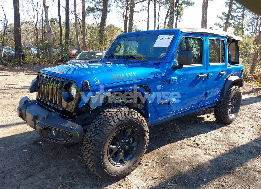 Photo 2 of 2021 Jeep Wrangler UNLIMITED WILLYS SPORT 4X4 (VIN 1C4HJXDG1MW722743)