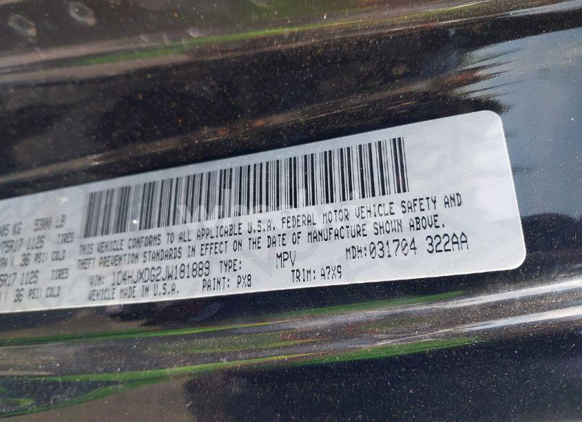 Photo 9 of 2018 Jeep Wrangler UNLIMITED SPORT S 4X4 (VIN 1C4HJXDG2JW181889)