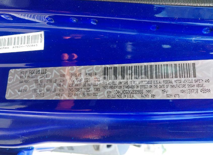 Photo 9 of 2019 Jeep Wrangler UNLIMITED SPORT S 4X4 (VIN 1C4HJXDG2KW532866)