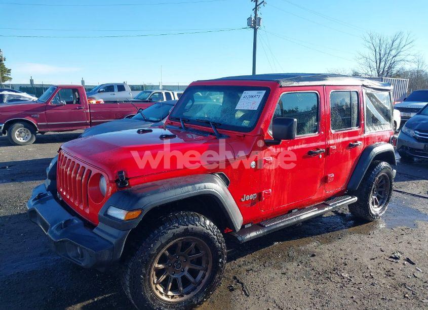 Photo 2 of 2020 Jeep Wrangler UNLIMITED SPORT 4X4 (VIN 1C4HJXDG2LW341045)