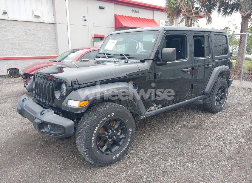 Photo 2 of 2021 Jeep Wrangler UNLIMITED WILLYS 4X4 (VIN 1C4HJXDG2MW658115)