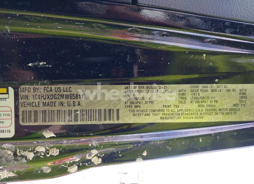 Photo 9 of 2021 Jeep Wrangler UNLIMITED WILLYS 4X4 (VIN 1C4HJXDG2MW658115)