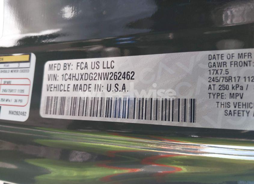 Photo 9 of 2022 Jeep Wrangler UNLIMITED SPORT S 4X4 (VIN 1C4HJXDG2NW262462)