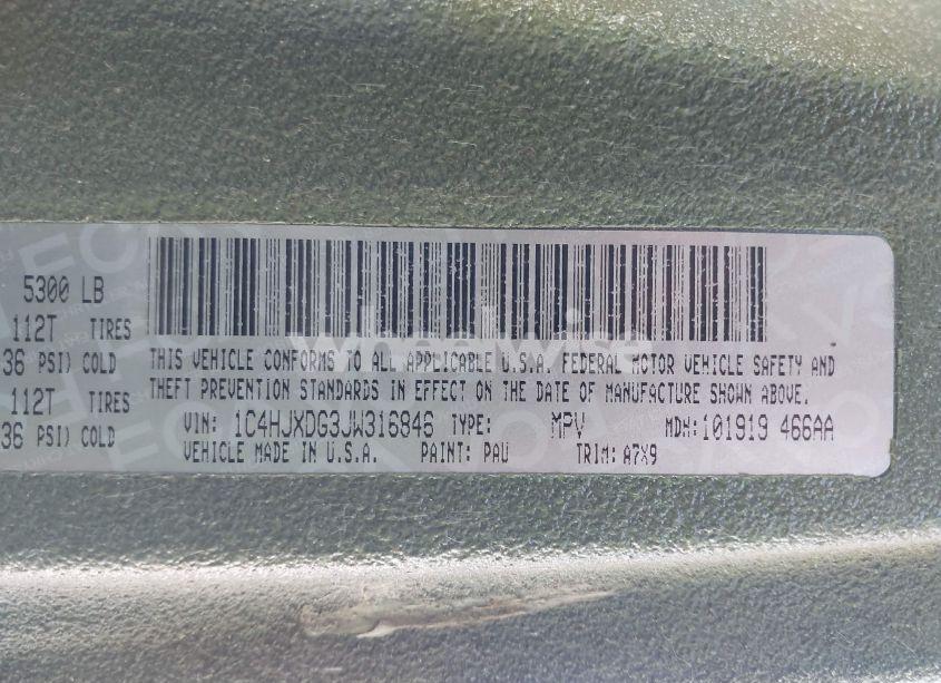 Photo 9 of 2018 Jeep Wrangler UNLIMITED SPORT S 4X4 (VIN 1C4HJXDG3JW316846)