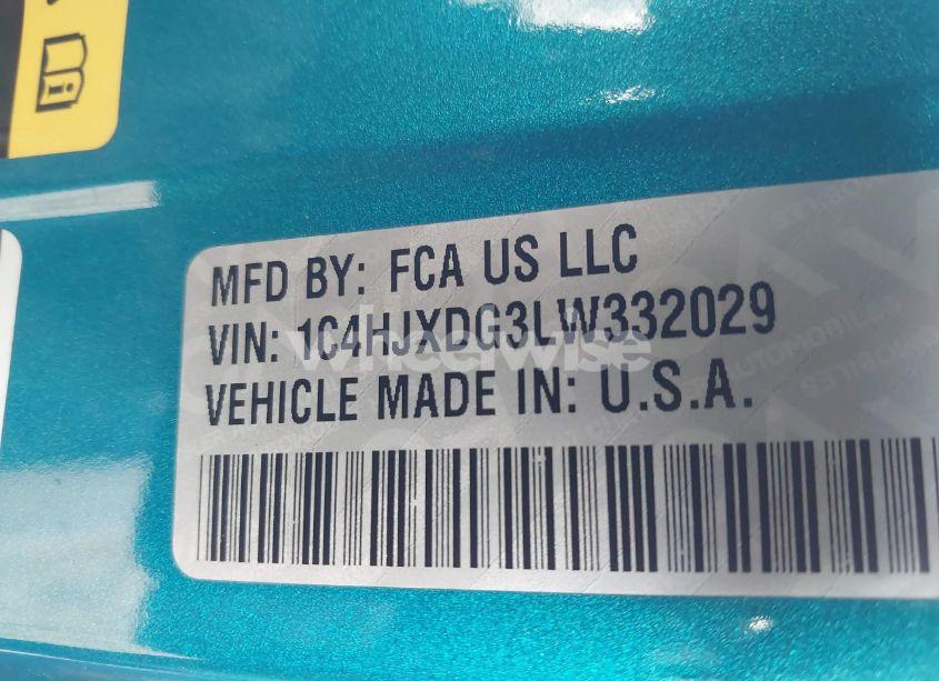 Photo 9 of 2020 Jeep Wrangler UNLIMITED SPORT S 4X4 (VIN 1C4HJXDG3LW332029)