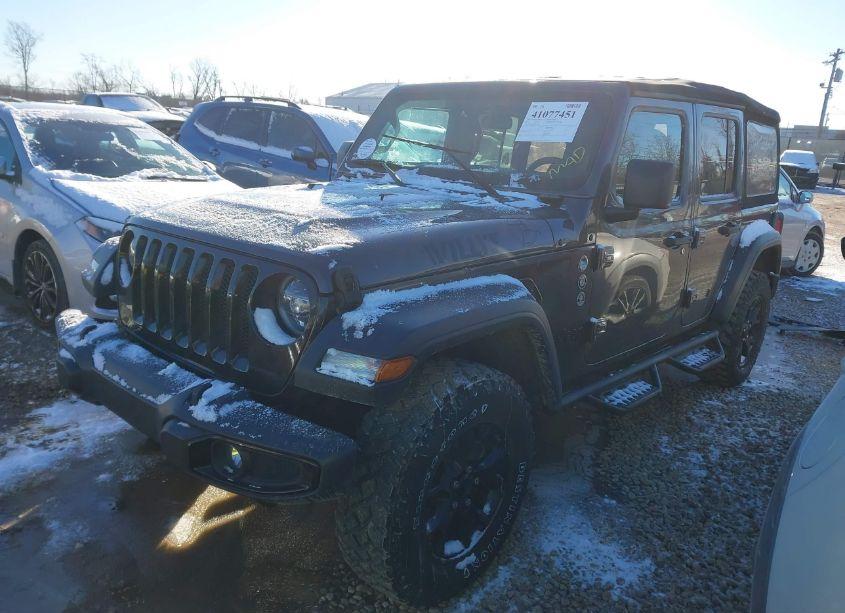 Photo 2 of 2021 Jeep Wrangler UNLIMITED WILLYS 4X4 (VIN 1C4HJXDG3MW535861)