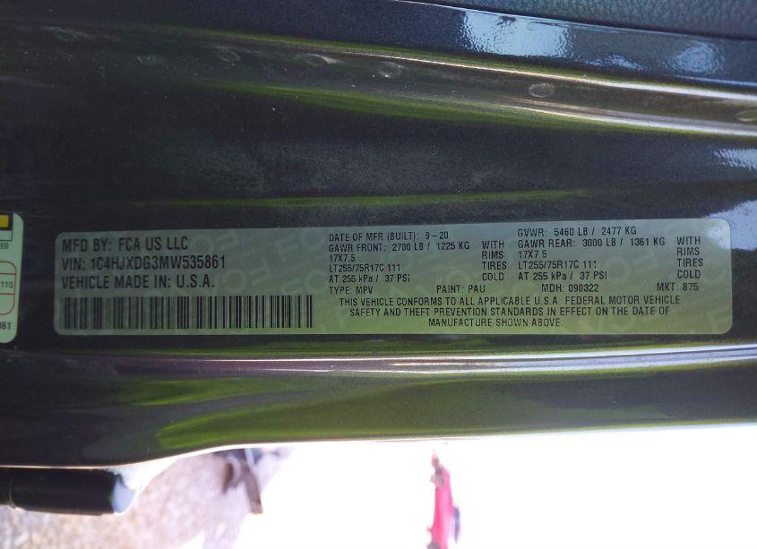 Photo 9 of 2021 Jeep Wrangler UNLIMITED WILLYS 4X4 (VIN 1C4HJXDG3MW535861)