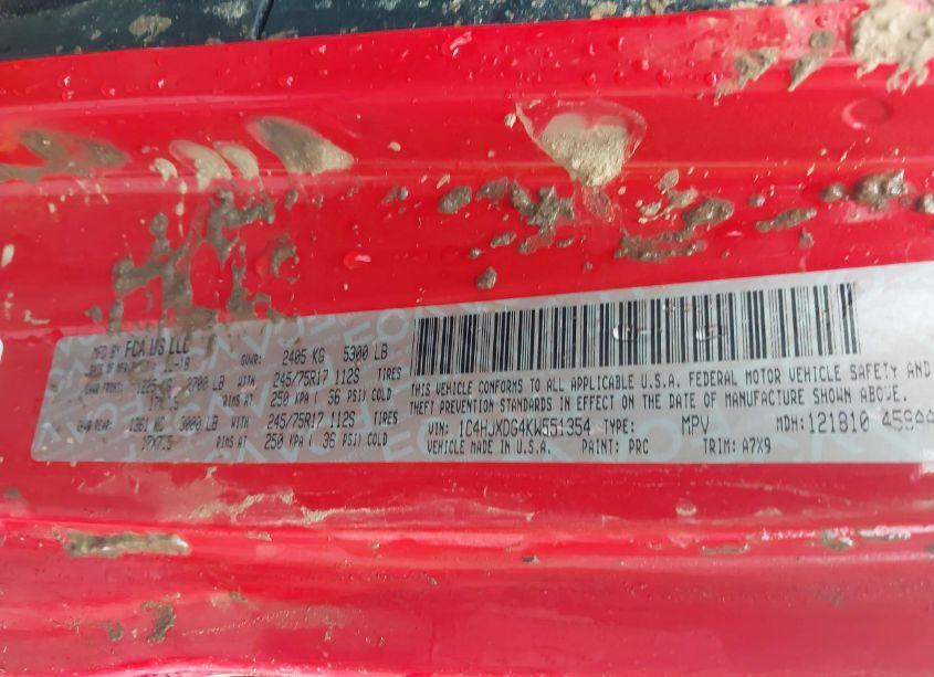 Photo 9 of 2019 Jeep Wrangler UNLIMITED SPORT S 4X4 (VIN 1C4HJXDG4KW551354)