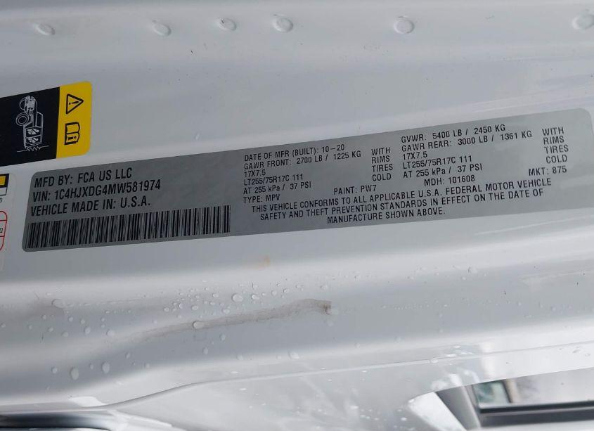 Photo 9 of 2021 Jeep Wrangler UNLIMITED WILLYS 4X4 (VIN 1C4HJXDG4MW581974)