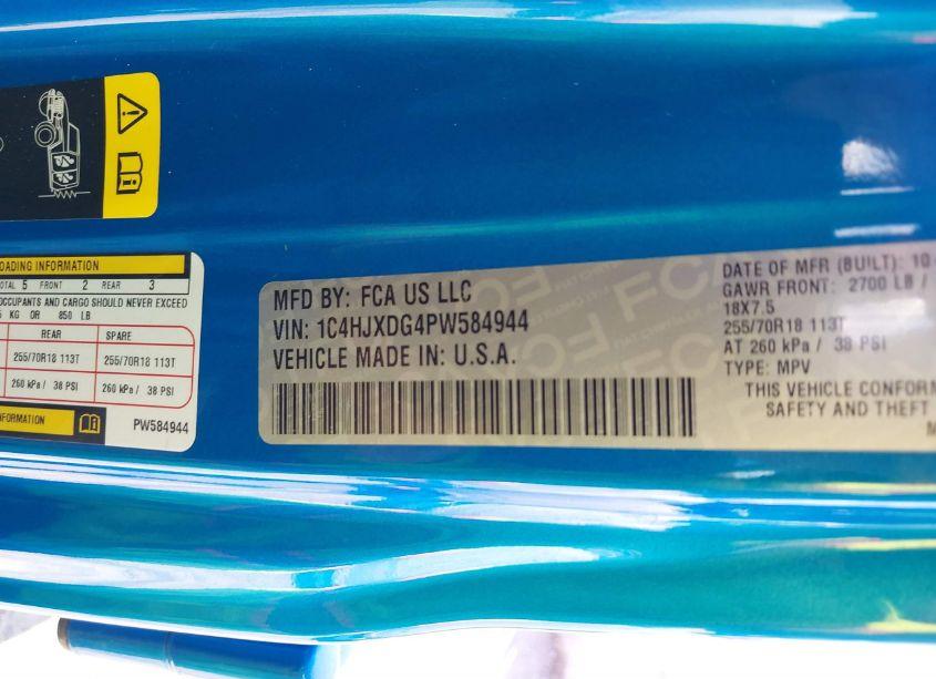 Photo 9 of 2023 Jeep Wrangler 4-DOOR SPORT ALTITUDE 4X4 (VIN 1C4HJXDG4PW584944)