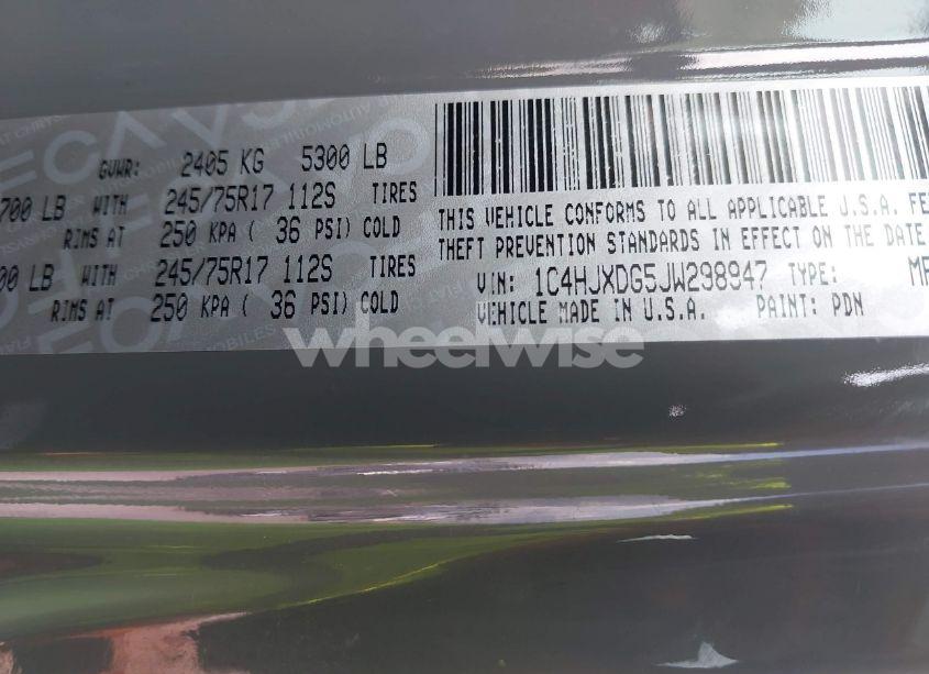 Photo 9 of 2018 Jeep Wrangler UNLIMITED SPORT S 4X4 (VIN 1C4HJXDG5JW298947)