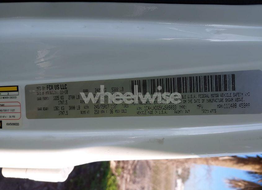 Photo 9 of 2019 Jeep Wrangler UNLIMITED SPORT S 4X4 (VIN 1C4HJXDG5KW509033)