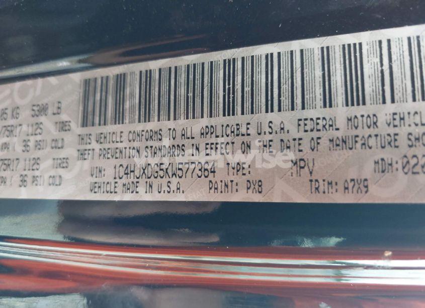 Photo 9 of 2019 Jeep Wrangler UNLIMITED SPORT 4X4 (VIN 1C4HJXDG5KW577364)