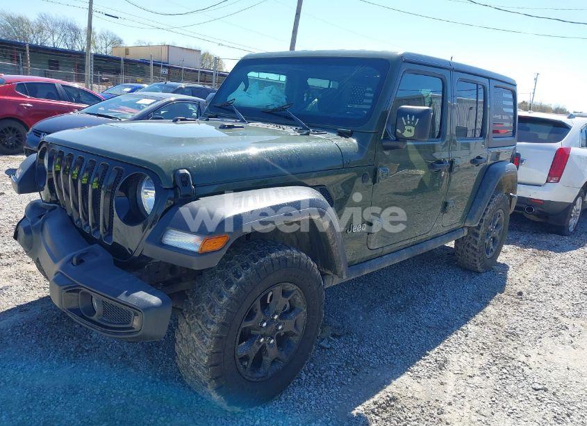 Photo 2 of 2021 Jeep Wrangler UNLIMITED WILLYS SPORT 4X4 (VIN 1C4HJXDG5MW804748)