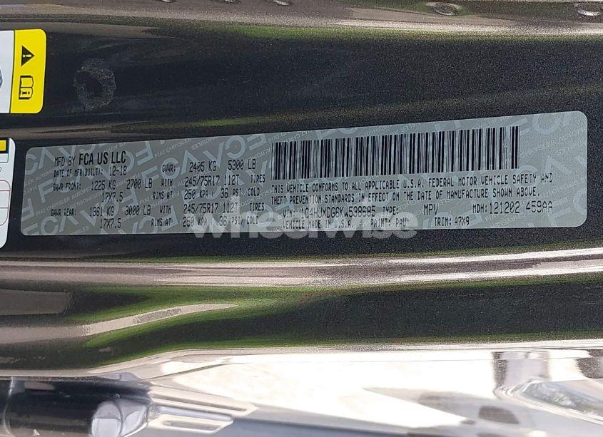 Photo 9 of 2019 Jeep Wrangler UNLIMITED SPORT S 4X4 (VIN 1C4HJXDG6KW538685)