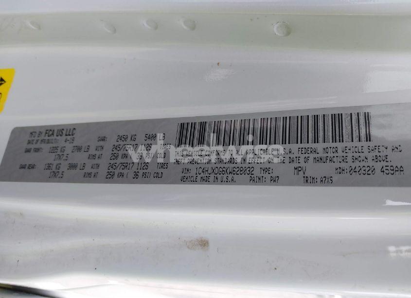 Photo 9 of 2019 Jeep Wrangler UNLIMITED SPORT S 4X4 (VIN 1C4HJXDG6KW628032)