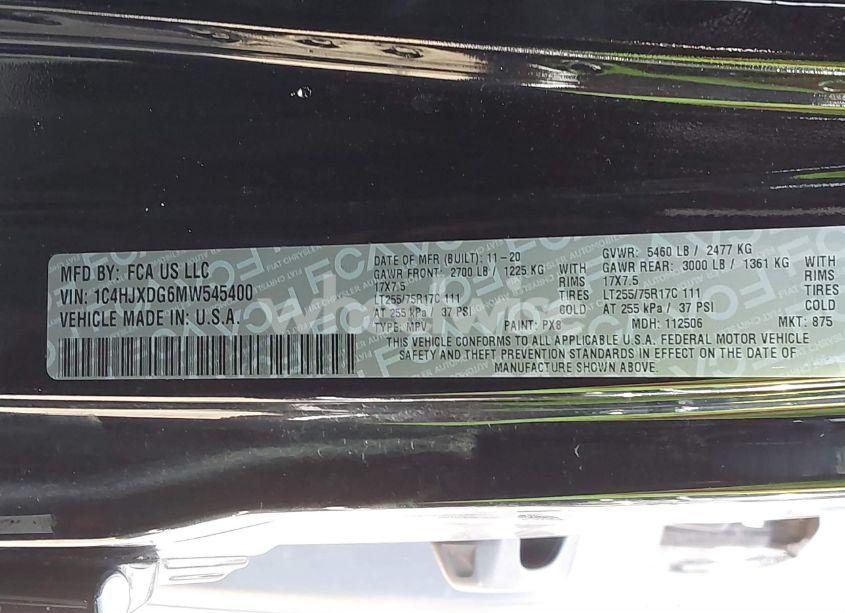 Photo 9 of 2021 Jeep Wrangler UNLIMITED WILLYS 4X4 (VIN 1C4HJXDG6MW545400)